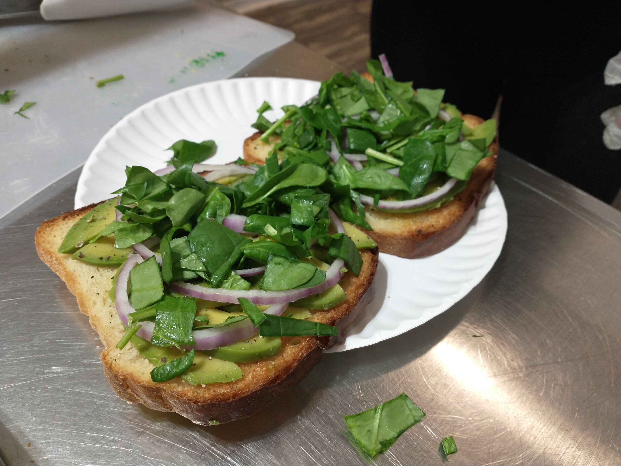 Avocado Toast w/ Spinach & Onion